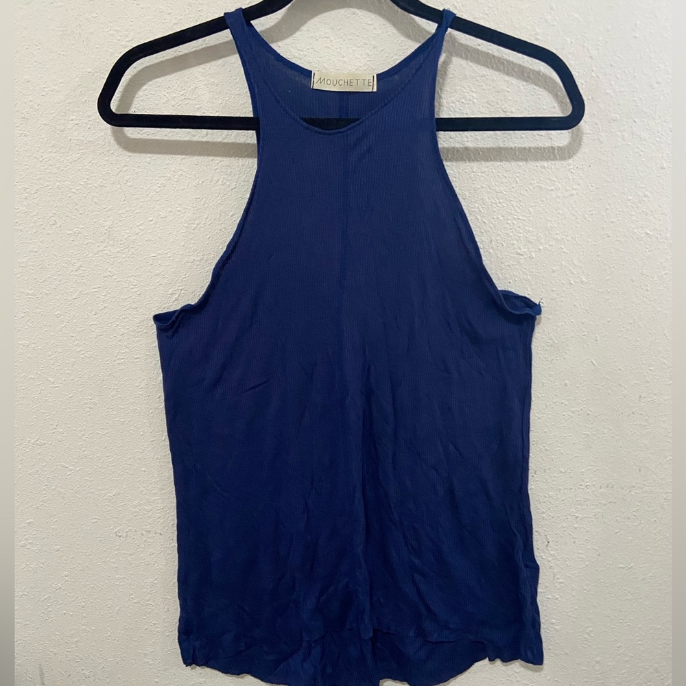 Mouchette: Royal Blue Halter Tank